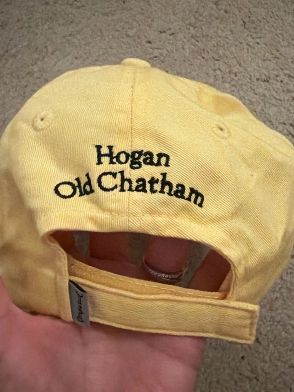 Yellow Baseball Cap with Black Dog Embroidery